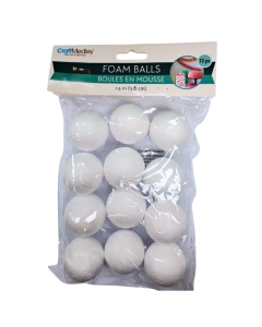 CRAFTMEDLEY FOAM BALLS 12PCS (1.5")