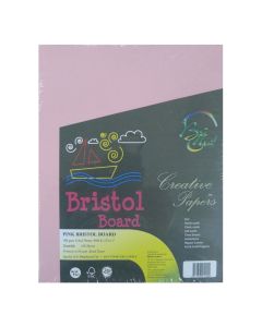 PINK BRISTOL BOARD 8.5" X 11" 90LB