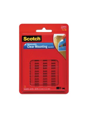3M SCOTCH REMOVABLE CLEAR MOUNTING SQUARES 35PCS 68