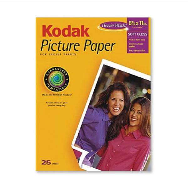 200g Kodak Glossy Photo Paper, 8.5 x 11, 50/Pack (9891-182) – Paper and  Supply