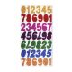 DELIGAO FOAM NUMBER STICKERS WITH GLITTER HG-3050
