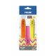 MILAN 3PK FLUO HIGHLIGHTER SET CHISEL TIP BWN10033