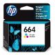 HP PRINTER INK 664 TRICOLOR TINTA ORIGINAL HP F6V28AL