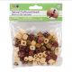 KRAFTY KIDS NATURAL CRAFT WOOD BEADS 40G CW337C CUBE MEDLEY